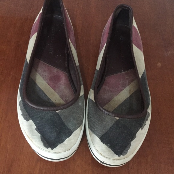 Burberry espadrille canvas / leather shoe flats - Picture 2 of 8